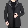 Jaqueta Quente com Capuz Masculina Nova de Inverno Estilo Coreano Forro Removível de Pelo Sintético de Visão Atacadista Hx299