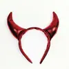 Diadema de cuernos de Halloween traje de tridente Diadema de Diablo Rojo accesorios para actuación de mascarada para niños y adultos