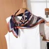 Pañuelo Cuadrado de Doble Cara Bicolor con Patrón de Espiga 65 para Mujer, Estilo Retro Francés Sencillo, Accesorio Elegante, Pequeño Pañuelo de Cuello de Moda