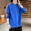 Camiseta de Manga Larga para Hombre de Primavera y Otoño, Sudadera Capa Base, Corte Holgado, Nuevo Top Pulóver Oversize de Moda