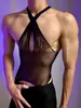 Lencería Sexy Loubei 2025 Nuevo Pijama de una Pieza para Hombre con Cara Abierta o Sexy de Malla Transparente Lencería de Tentación