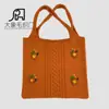 Venda Quente 2023 Amazon Transfronteiriça Lã Bordada à Mão Feminina Tricô Estilo Mori Girl Bolsa Transversal Bolsa de Ombro Bolsa de Compras Tricotada