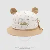 Adorable Sombrero de Pescador de Gatito de Dibujos Animados para Bebés de 1 a 3 Años, Sombrero de Sol Estilo Coreano Ins para Niños para Salidas al Aire Libre