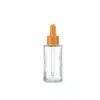 Botella de Vidrio Esmerilado para Aceite Esencial Alta Apariencia Botella Gotero de Goma Macaron Botella Transparente para Decantar Sérum Cosmético