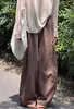 Calça xadrez retrô cinza para mulheres, novo estilo outono, cintura alta, afina a silhueta, calça de perna larga com caimento fluido, calça casual de lazer