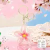 Llavero Creativo de Arena Líquida Flor de Cerezo Popular Colgante de Pétalo Acrílico para Bolsa Regalo para Pareja Mochila Venta al por Mayor