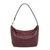 Bolsas Tejidas Artesanales de Nicho, Bolsos de Hombro Debajo del Brazo, Bolsos Cruzados para Mujer, Estilo Vintage de Vacaciones, Bolsos Tipo Almohada de Segunda Mano, Bolsos de Piel Suave para Mujer
