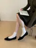 Zapatos Mary Jane de gamuza con lazo estilo francés para mujer, poco profundos, sin cordones, con plataforma interna para ir al trabajo, Otoño 2026