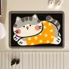 Tapete de Banheiro com Tema de Gato, Tapete Absorvente para Vaso Sanitário, Carpete de Banheiro Antiderrapante de Terra de Diatomáceas