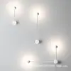 Lámpara de Pared LED de Diseño Escandinavo Minimalista Moderna para Dormitorio, Estudio, Mesita de Noche, Pared de Fondo de Sala de Estar, Lámpara de Pared LED Creativa