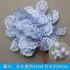 Juego de 10 Piezas de Flores para Boda en Tonos Azules para Decoraciones de Pasillo de Salón de Bodas, Arreglos Florales, Decoraciones de Fondo y Decoraciones de Escenario con Flores Artificiales