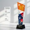 Juegos Deportivos Trofeo de Cristal Vaso de Agua Baile Fútbol Baloncesto Bádminton Soga de Arrastre Carrera Golf Competición