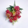 Buquê de Flores Artificiais, Buquê Personalizado de Flores Artificiais Rosas, Flores de Seda para Arranjo de Cena, Sensação de Alto Padrão