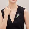 Broche Lavanda Púrpura para Mujer de Alta Gama Nuevo Elegante Corsage de Cristal de Imitación Lujo Accesible Diseño Nicho Pin Accesorios