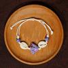 Origem Fonte Pulseira de Cerâmica Tecida Design de Nicho Senso Superior Feminino Doce Versátil Artístico Corda de Mão com Concha do Mar