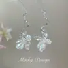 Pendientes de Borla Hueca de Cristal con Forma de Gota de Agua Tachonados con Diamantes y Agujas de Plata Estilo Étnico Moda Pendientes de Temperamento Pendientes Retro de Nicho para Mujer