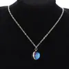 Collar de 12 Constelaciones Plata Bola de Cristal Azul de Constelación Colgante Joyería de Pareja para Hombres y Mujeres Regalo de Cumpleaños para Estudiantes Niños