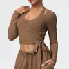 Pantalones Anchos de Pierna con Cordón Transpirables Europeos y Americanos Transfronterizos Ropa Deportiva de Yoga con Tirantes de Moda y Mangas Largas