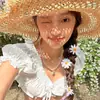 Atmósfera Super de Hada, Pasador de Flor Rosa Puro y Deseable, Accesorio para el Cabello con Borla de Flor Fresca para Permanente, Nuevo Adorno para el Cabello Elegante Estilo Chino Hanfu