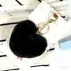 Colgante de Corazón de Peluche Bola de Pelo de Corazón Melocotón Llavero Colgante con Forma de Corazón Correa para Teléfono Móvil Colgante para Colgar en Bolsa Venta al por Mayor