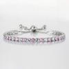 Europa e Estados Unidos cor popular zircônia garra corrente pulseira feminina diamante completo corrente tênis Amazon grego explosões temu atacado