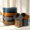 Porta Plumas Redondo de Cuero Caja Creativa de Almacenamiento para Escritorio Soporte para Bolígrafos de Negocios Simple y Lindo Decoración para Estudiantes Hecho a Medida