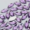 Strass Acrílico Olho de Cavalo 7*15mm Sem Furos, Strass de Fundo Plano para Joias, Materiais Manuais DIY, Decoração de Artesanato para Roupas