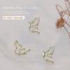 Celebridad de Internet Joyería tridimensional de metal líquido para uñas de mariposa Ala de mariposa izquierda y derecha Colgante de borla de diamante Decoración para uñas