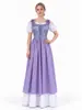 Conjunto de duas peças de colete jacquard retrô medieval, traje de festa do chá estilo pastoral, fantasia de performance estilo princesa
