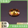 Zircón artificial Wuzhou piedra preciosa de color forma de huevo piedra suelta zirconia cúbica ovalada venta al por mayor