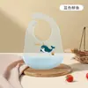 Novo Babador de Silicone para Bebê Verão Suplemento Alimentar para Bebê Bolso para Arroz Bolso para Saliva Babador Infantil Leve Impermeável
