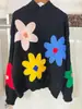 Novo Suéter Colorido Floral de Tamanho Grande Estilo Europeu e Americano 2026 para Mulheres com Bordado Pesado Tricô Pulôver