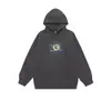 Moletom com Capuz Estilo Americano Moderno Estampa de Letras Fleece Pesado Forrado Unissex Outono Casal Solto Pulôver Hoodie