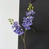 12 mini orquídeas Phalaenopsis artificiales para decoración de entrada de restaurante, arreglo de escena de boda, arreglo floral