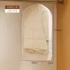 Capa protetora de poeira roupas visível impermeável espessada saco de poeira PEVA casa guarda-roupa pendurado capa protetora de poeira conjunto casaco terno