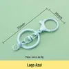Chaveiro Argola em Forma de Oito Colorido Metálico Fecho Lagosta Chaveiro Joias DIY de Luxo Leve Acessórios Materiais para Pingente
