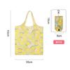 Bolsa de compra portátil de poliéster, grande, de tela floral 190T, disponible en stock. Bolsa plegable al por mayor. Bolsa de regalo publicitaria.