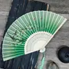Yixiaoxian Produtos de Bambu Leque Atacado Leque Dobrável Japonês Estilo Chinês Presente Leque Dobrável Feminino Estilo Antigo Leque Yixiaoxian