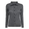 Camisa Plisada Primavera 2026 para Mujer, Camisa de Estilo Básico de Diseñador, Versátil Top Chaqueta Versión Coreana Simple