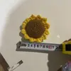 Flores de Lã de Girassol Crochê Feitas à Mão Transfronteiriças, Flores Artificiais, Flores Tricotadas para Temporada de Formatura, Acessórios DIY