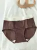 "Malvavisco Suave y Ceroso" [Entrepierna Probiótico] Ropa Interior de Algodón Puro para Mujer 10A Pantalones Antibacterianos con Entrepierna Extendida para Niñas