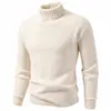 Suéter de cuello alto de invierno para hombre transfronterizo, una capa base cálida casual, moderna y versátil para hombres jóvenes