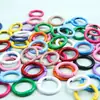 Accesorios de joyería diy corazón colorido pintura en aerosol hebilla de resorte aleación de zinc llavero abierto llavero con forma de corazón de esmalte horneado