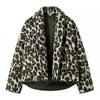Ropa Europea y Americana para Mujer Transfronteriza AliExpress Venta Caliente Chaqueta con Estampado de Leopardo en Dos Colores