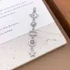 Colgante Chapado en Cobre Oro Real Borla Diseño Sencillo Circonita Micro-pavimentada Accesorios de Joyería Luna Estrellas Accesorios que no se decoloran