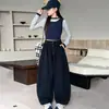Calças largas para meninas, calças para adolescentes, estilo coreano, nova coleção primavera/outono 2026, calças compridas da moda e estilosas, roupas de outono para crianças