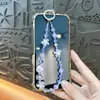 Corrente para Celular com Chaveiro de Flor de Cristal com Contas de Formato Especial Tendência da Moda Pingente para Bolsa Acessórios para Celular Venda por Atacado