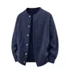 Cárdigan de estilo americano para hombre con cuello redondo, nuevo top de marca de moda otoño e invierno 2026, chaqueta de punto casual, ropa para hombre