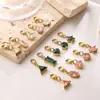 Europeo y Americano Nicho Lujo Ligero Zircón de Color Colgante con Cierre de Langosta Desmontable Acero Inoxidable DIY Cadena para Bolsos Accesorios de Pulsera