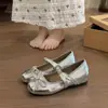 Zapatos Planos Franceses Mary de Venta Caliente para Mujer 2026 Otoño Nuevo Estilo Aumentadores de Altura Cuero Genuino Zapatos de Noche para Falda Pequeña Mujer